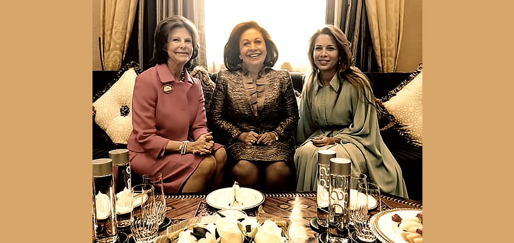 HM Queen Silvia of Sweden, HRH Crown Princess Katherine and HRH Princess Haya of Jordan